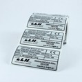 Plastové štítky 74x52 mm stříbrné, bezpečnostní, 1000 ks