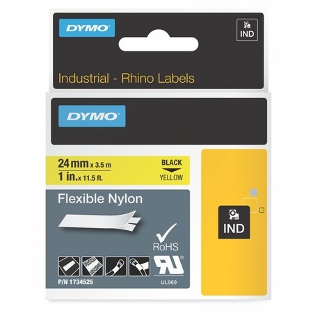 Páska Dymo 1734525 žlutá/černý tisk, 24 mm, flexibilní nylonová