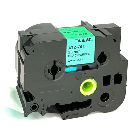 Páska ATZ-761 zelená/černý tisk, 36 mm