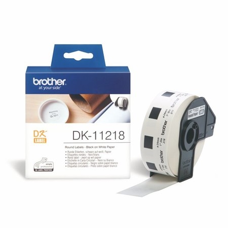 Papírové štítky Brother DK11218 kulaté, průměr 24 mm, 1000 ks