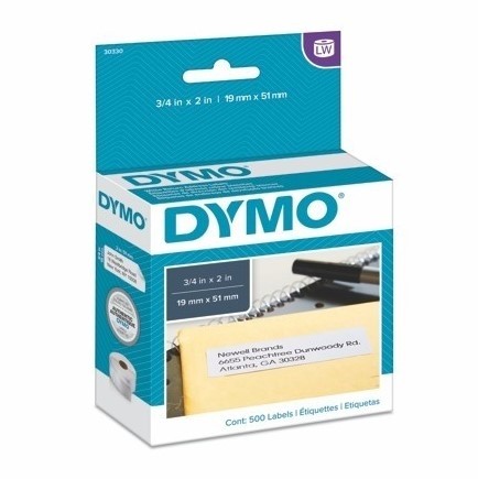 Papírové štítky Dymo S0722550 nepermanentní, 19x51 mm, 500 ks