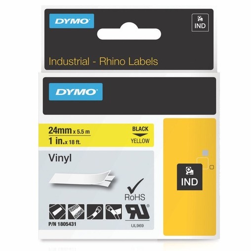 Páska Dymo 1805431 žlutá/černý tisk, 24 mm, vinylová
