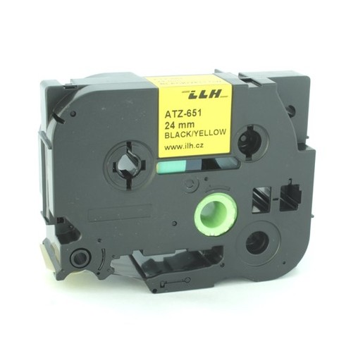 Páska ATZ-651 žlutá/černý tisk, 24 mm