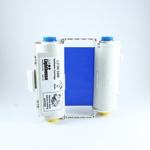 Barvící páska CPMR43-RC modrá s kazetou