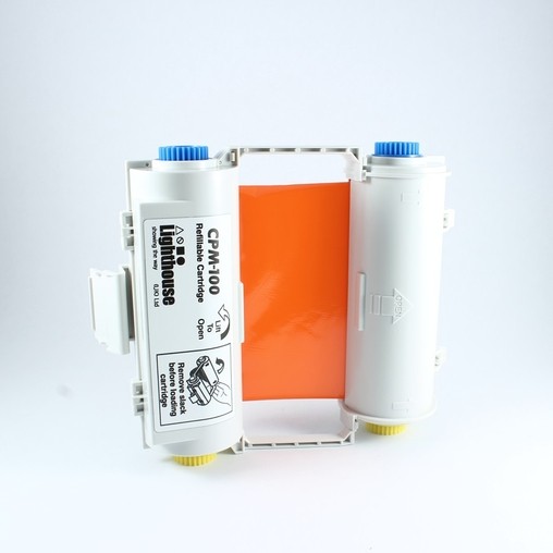 Barvící páska CPMR46-RC oranžová s kazetou