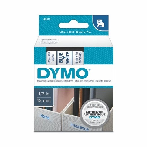 Páska Dymo S0720540 bílá/modrý tisk, 12 mm