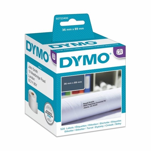 Papírové štítky Dymo S0722400, 89x36 mm, 2x260 ks