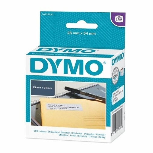 Papírové štítky Dymo S0722520, 54x25 mm, 500 ks