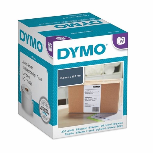 Papírové štítky Dymo S0722660, 159x104 mm, 220 ks